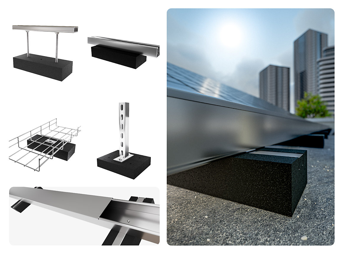 Elegant and efficient installation of cable routes on flat roofs